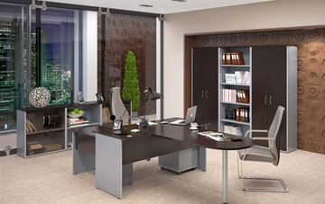 Офисный комплект мебели IMAGO три стола, 2 шкафа, стеллаж, тумба в Петрозаводске - предосмотр 3